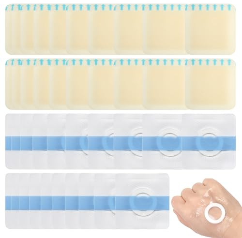 20 Dekubitus Pflaster und 20 Hydrogel Pflaster, 5x5cm Blasenpflaster, Einfach zu bedienen, Wasserdichter Schutz, Geeignet zum Duschen, Schwimmen und zur Wundversorgung