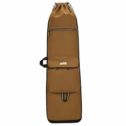 NonMiFyR Skateboard Carrier Board Tasche Canvas Rucksack Mehrfachfach Wasserabweisend Komfortpolster für Jugendliche Erwachsene Outdoor Reisen Skateboarding, Braun, 95-39cm