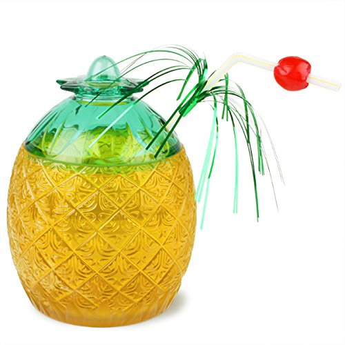 bar@drinkstuff Pineapple Glass 20.8oz / 590ml | Plastic Pineapple Shaped Cocktail Glass