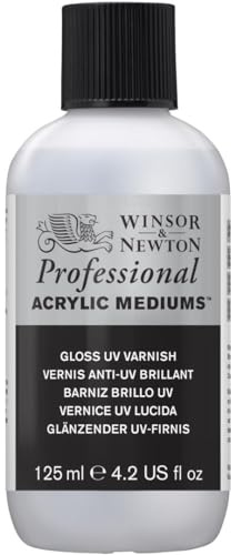 Winsor & Newton 3030929 UV - Firnis Glänzend, Schutzschicht für Acrylbilder - 125ml Flasche