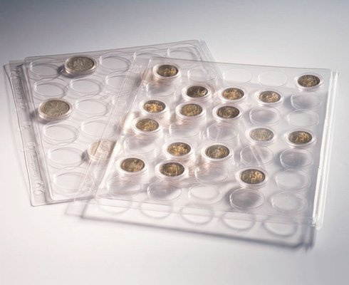 Leuchtturm Kunststoffhüllen ENCAP, für 30 Münzkapseln mit einem InnenØ von 32 bis 33 mm