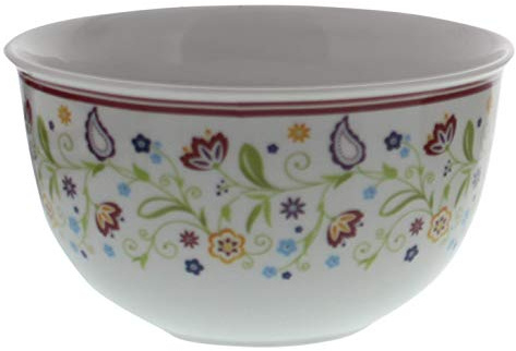 Ritzenhoff & Breker Doppio Shanti Müslischale mit Paisley-Muster, 520 ml, Porzellan, weiß (1 Stück)