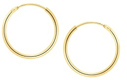 My Gold Damen Mädchen Creolen Ohrringe Echtes Gelbgold 333 ODER 585 Gold (8/14 Karat) Ø 15mm Goldohrringe Leyla