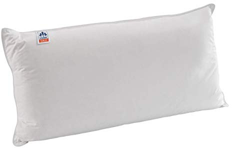 Irisette Dreikammerkissen Daunen-Nackenstützkissen Theo mit Viscoschaumkern und feinstem Mako-Satin Baumwollbezug, 40 x 80 cm, weiß