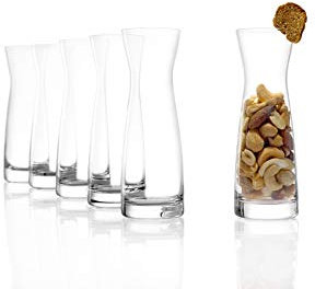 Stölzle Lausitz Caraffa Universale 6 pezzi da 125 ml – Elegante Mini Caraffa in Cristallo Senza Piombo – Per Acqua Succo Latte o Liquori – Lavabile in Lavastoviglie – Prodotta in Germania