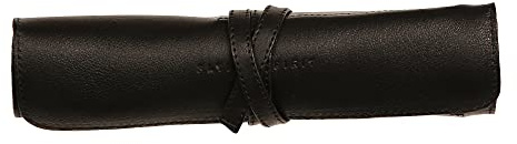 Clairefontaine 930026C Rollmäppchen (Flying Spirit aus Lammleder, rund, 26,7 x 20,5 cm) 1 Stück schwarz