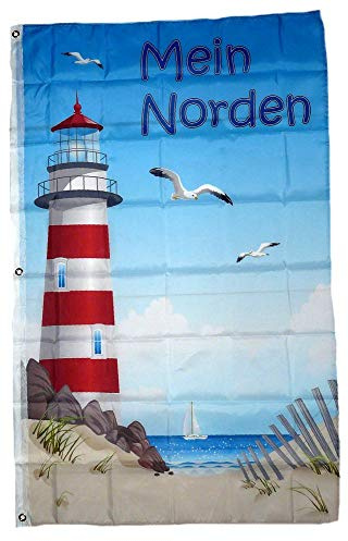 Fahne/Flagge Mein Norden Leuchtturm 90 x 150 cm
