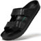 SAGUARO Scarpe da Spiaggia Uomo Donna Peep-Toe Ciabatte Adulto Estivo Piatto Piscina Eva Anti Scivolo Confortevole Slippers Casa Morbido Flessibile Regolabili Scarpe da Giardino, Clog Nero 40