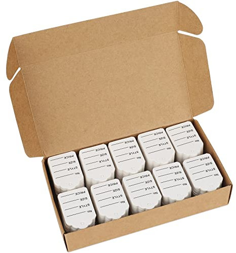 jijAcraft Preisschilder Etiketten Preisetiketten für Kleidung Schuhe Hut, 32mm*50mm, 1000 Stück, Weiß