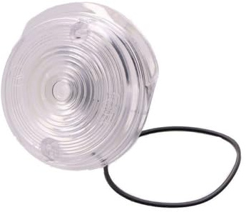 Blinkerglas vorn 80mm weiß kompatibel mit Simson S50, S51, S70, SR50, SR80 | Transparent/weißes Ersatz-Blinkerglas vorne, 80 mm für Moped/Motorrad; kompatibel mit MZ TS 250, ETZ 125, ETZ 150, ETZ 250
