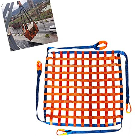 Nylon-Frachtnetz - Sicherer Hebenetzgurt, Flaches Polyester-Sling-Hängenetz, Reiß- Und Abriebfestes Seilhebenetz, Robuste, Tragfähige Transportbänder, Anpassbar ( Size : 2 X 2M/Mesh/15cm/Load 2t )
