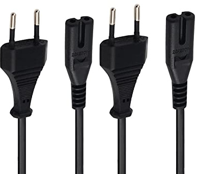 CHILDMORY 2Pcs Câble de Charge pour Cordon d'alimentation Secteur 2 M Compatible pour PS5 PS4 PS3 PS2 Xbox One S/X