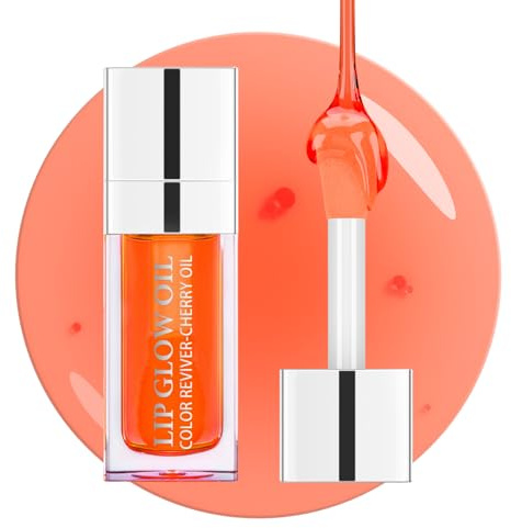 Ofanyia Hydrating Lip Glow Oil, Plumping Lip Gloss Tinted Lip Balm Transparent Lip Care, Long Lasting Hydrating Lip Gloss Tinted Lip Non-sticky, Lip Tint Lip Care Oil