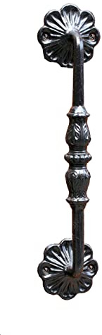 UHRIG Schmiedeeisen Schiebetürgriff 39 cm antik Schwarz, Türgriff für Haustür, Scheunentor usw.
