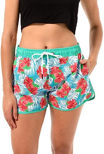 riemot Pantaloncini Mare Donna Asciugatura Rapida – Costume Piscina con Fodera in Rete, Vita Elastica e Tasche, Perfetti Costumi da Bagno per Spiaggia, Vacanze e Sport Acquatici, L