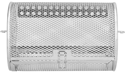 ZLXHDL Asador De Parrilla De Acero Inoxidable, Freidora De Aire De 360 ??Grados, Cesta Giratoria para Horno, Cesta De Maní con Agujeros Densos para Asar Nueces, Granos De Café, Casta?as