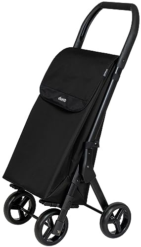 Duett Muuvi Carro de la Compra a 2 o 4 Ruedas, chasis Muy Ligero, Fabricado en España, Color Negro