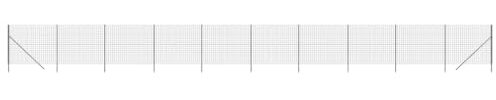 vidaXL Galvanised Steel Wire Mesh Fence Anthracite 2x25m - UV and, Interlocking Design, Comes with Posts, Pliers, M Nails