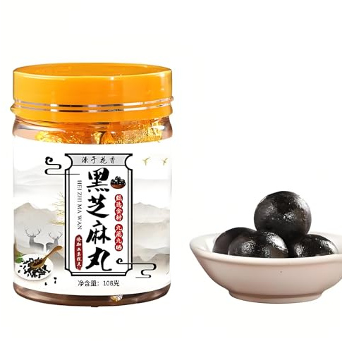 108g Boules de Sésame Noir Thé aux Herbes Chine Original Thé Parfumé Bon Thé Naturel Organique Thé aux Fleurs Aliments Verts sans Additifs Thé aux Herbes