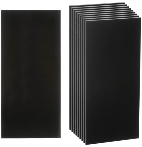 sourcing map 10pcs Welding Lens 2 x 4.25 Shade 9 Glass Replacement Welding Lenses Darkening Filter Plates for Welding Helmet, Black