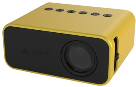 UKCOCO Projecteur LED Compact pour Téléphone Portable, Projecteur De Films avec Port pour Écouteurs, Clé USB, Chaîne Stéréo, Carte Mémoire, Réseau, Disque Dur, Lecteur DVD