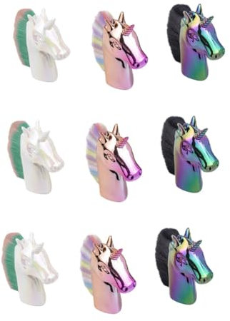 FRCOLOR 3sets Nail Brush Unicorn Design Bristle Nail Brush for Cleaning Art Use 3pcs*3