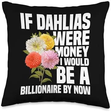 Dahlia Seeds for Planting Dahlia Gardener Tools Black Dahlia Throw Pillow