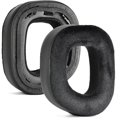 Replacement HS80 RGB EarPads for Corsair HS80 RGB Wireless Headphones Soft Memory Foam Ear Cushion Earmuffs Cover Cup, Protein Leather Earpad, Repair Part