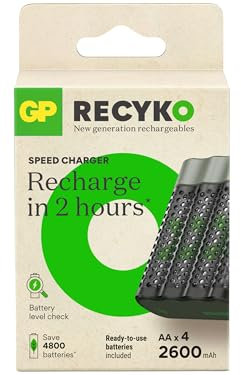 GP M452 Chargeur rapide USB avec 4 piles stylo AA 2600
