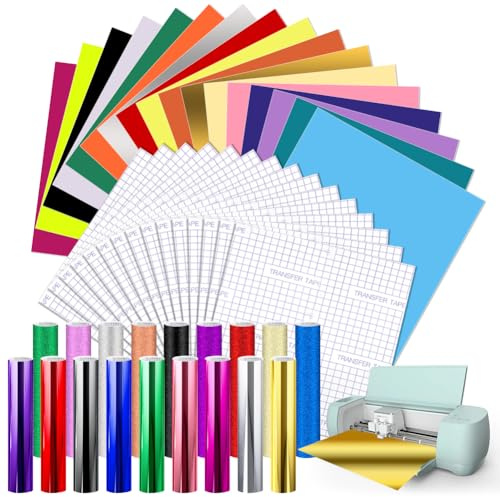 50 Smart Vinyl Permanent für Cricut Explore 3/Maker 3 mit Transferfolie