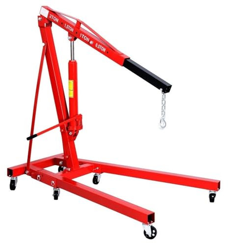 SRKATI engine hoist 2 Tons Hydraulic Car Engine Crane Lifting Machine For Automobile Motor Repairing Manual Type Lifting Tool