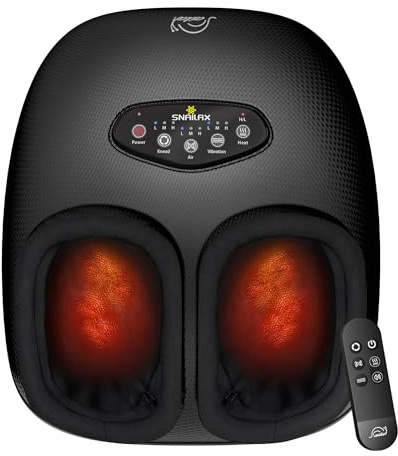 Snailax Foot Massager with Heat with Remote Control, Shiatsu, Compression, Vibration Feet Massager for Pain and Circulation, Gifts for Women Men
