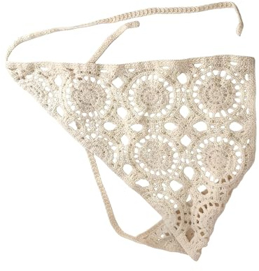 Huvudband i Halsduksstil för Kvinnor,Bandanas i Boho-stil för Kvinnors Hår - Virkade Daisy Blommor Anti-Slip Elastisk Lättvikts Bandana För Festival Western Kläder Flätor Cowgirl Yoga