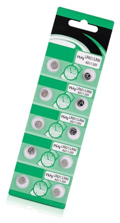Lot de 10/20 piles bouton alcalines AG1 LR621 longue durée pour appareils à faible consommation d'énergie tels que jouets et télécommandes