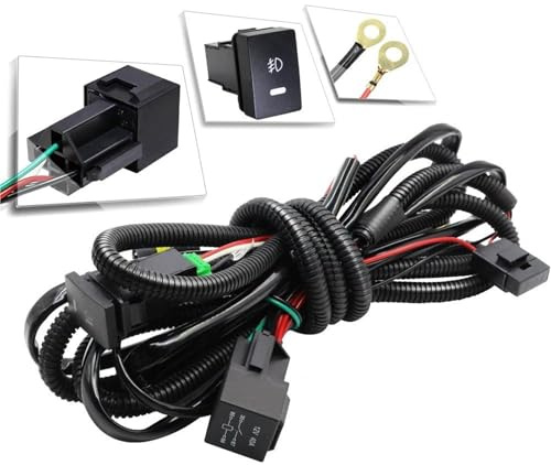 fari fendinebbia per auto Per Fiat Ducato 2006-2023 Gruppo Ottico Fendinebbia A LED H11 Luci Diurne Esterne Per Auto DRL(Harness Wire)