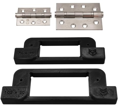 102 x 76 mm (4) Slimline Basic Precision Hinge Jig Router Template for Door and Door Frame