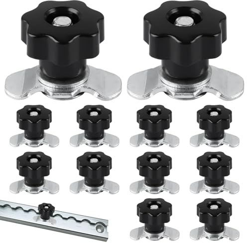 LDXDRU 12 Stück Schraubfitting Airlineschiene, M8x30 Schraubfitting für Airlineschienen Zurrschiene, Universelles Airlineschiene Fitting für 20mm Lochdurchmesser