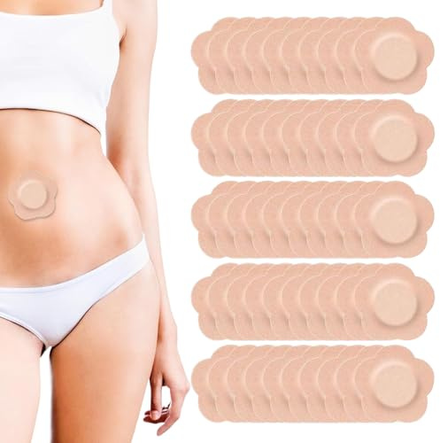 Organischer Bauchnabel Pflaster,Auslaufsichere Bauchpflaster 50 Stück - Flecksichere Bauchpflaster für Frauen Erwachsene Nacht Tag Alltag Reise Ehefrau Freundin Magen | Tägliche Routine Übernachtung R
