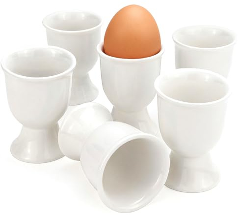 HUYUE 6er Eierbecher Porzellan Weiß Eierbecher Keramik