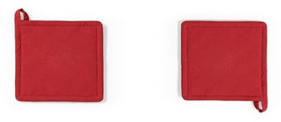 Set 2 Presine puro cotone Made in Italy (Rosso)