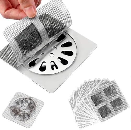 2026 Upgrade Haarsieb Dusche, Abflusssieb Dusche Aufkleber, Multifunktionaler Einweg-Kanalisationsfilter für den Bodenablauf, Duschrinne Haarsieb, Duschabfluss Mesh Aufkleber (20)