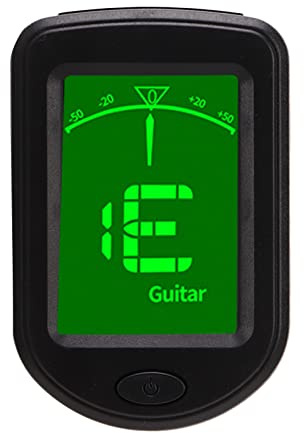 HUSHUI On-Gitarren-Stimmgerät, ABS-Schale, Leicht, Tragbar, um 360 Grad Drehbar, mit Schneller, Präziser Abstimmung für Akustische Chromatische E-Gitarre, Bass, Ukulele, Banjo, Violine