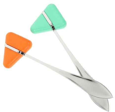 Martillo Neurológico Plexor Triangular de Aleación de Zinc, 2 Piezas | Cabezal Triangular Negro, Precisión en Percusión Tendinosa y Reflejos Plantares, para Estudiantes Médicos Color Aleatorio