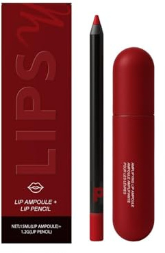 Ensemble Maquillage Lèvres Lip Oil et Crayon, Soin Hydratant Intense Brillant Lustre, Finition Velours Mat, Lining Longue Tenue Imperméable, Cadeau Beauté Fille Femme (05)