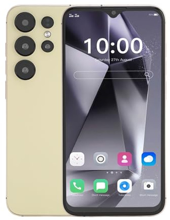 Naroote Smartphone, 6.28 Inch Screen Cell Phone Professional 8GB RAM 64GB ROM for Calling (Yellow)