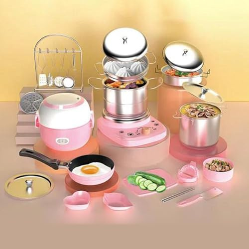 Kids Real Cooking Set,22Pcs Food-Grade Stainless Steel Kids Cooking Sets with Knife & Tools,Real Food Making Beginner Educational Toys,Mini Kitchen Utensils for Boys Girls