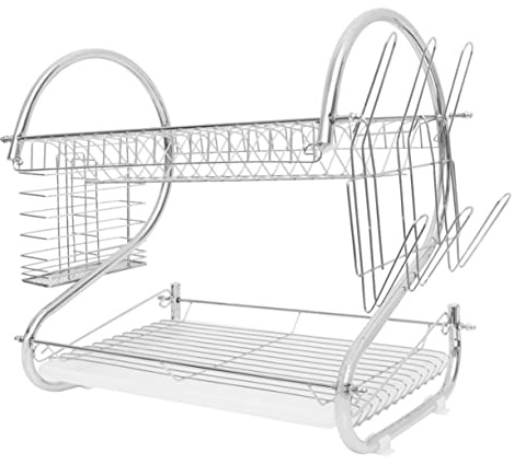 Scolapiatti sopra il lavandino, scolapiatti da cucina, 1 set portapiatti portaoggetti for stoviglie porta dentifricio mensola for for asciutto