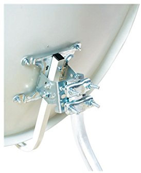 Système satellite parabolique 80 cm en acier + LNB Twin + 2 récepteurs satellite HD + 1 protection contre les intempéries + 2 fiches F