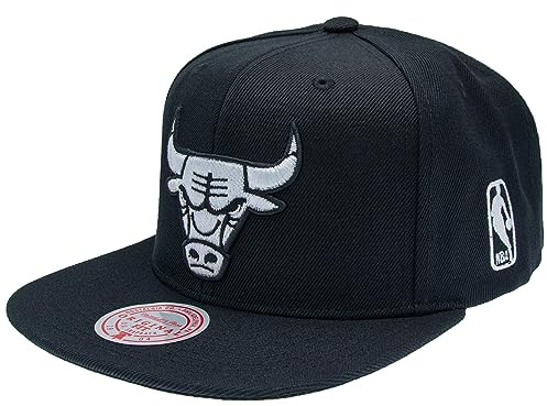 Mitchell & Ness Hombres Gorras/Gorra Snapback Black & White Chicago Bulls