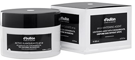 D'Bullón - Crema Facial, Activo Blanqueante Chromabright, Protección Solar SPF 20, 200 ml, Despigmentante Vegano
